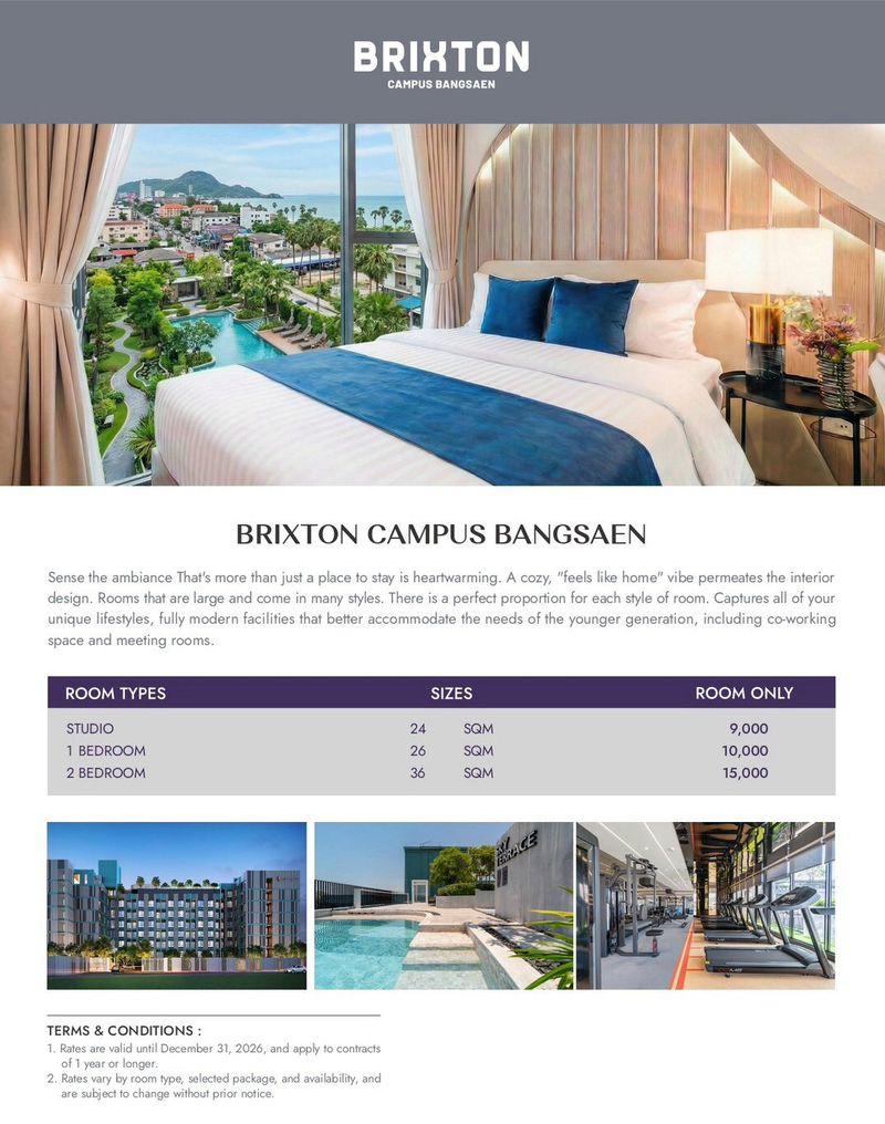 ให้เช่า Brixton Campus Bangsaen